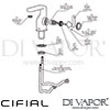 Cifial 32400T4 U TH400 Mono Basin Mixer Dimension